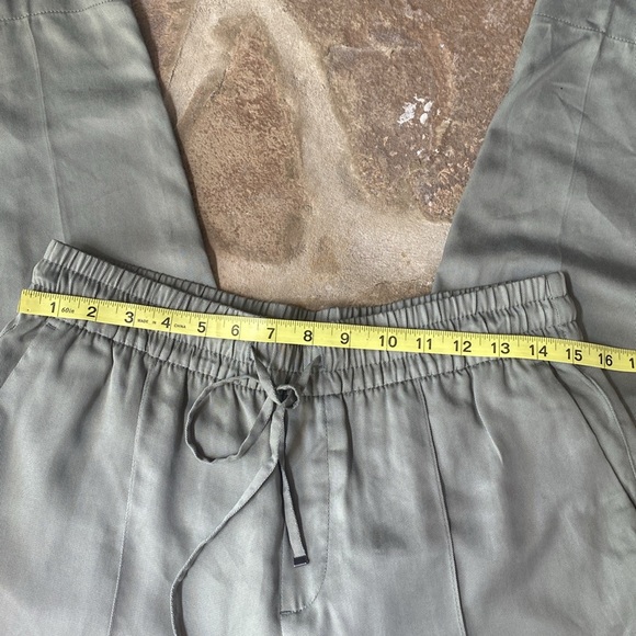 GAP size 8 Easy Pants lycocell olive army green drawstring tie waist elastic - Picture 5 of 7